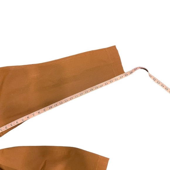 Everlane Cocoa Brown Flat Front Ankle Stretch Business Casual Crop Pants 12 - Picture 6 of 8